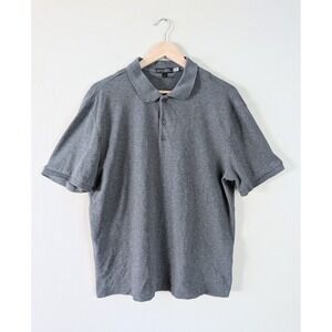 Banana Republic Luxury Touch Performance Polo Shirt Mens L Grey Casual Preppy